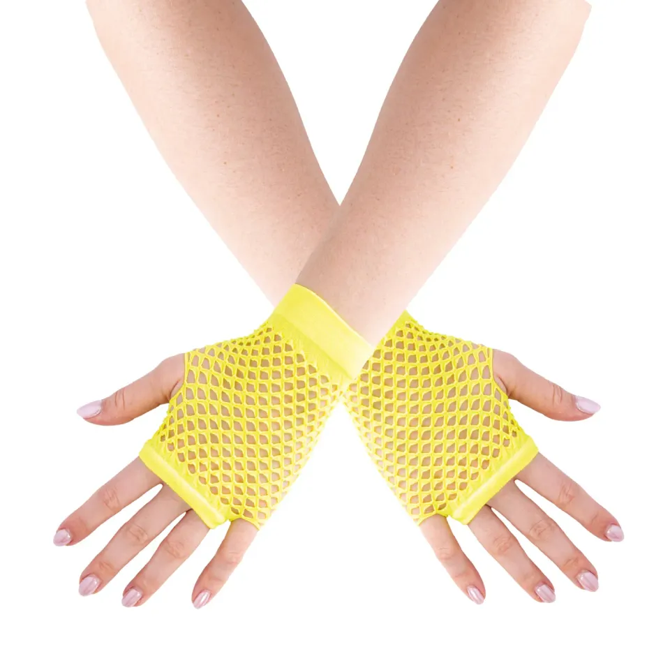 P'tit Clown 90316 Guanti Rete Giallo Fluo Coppia