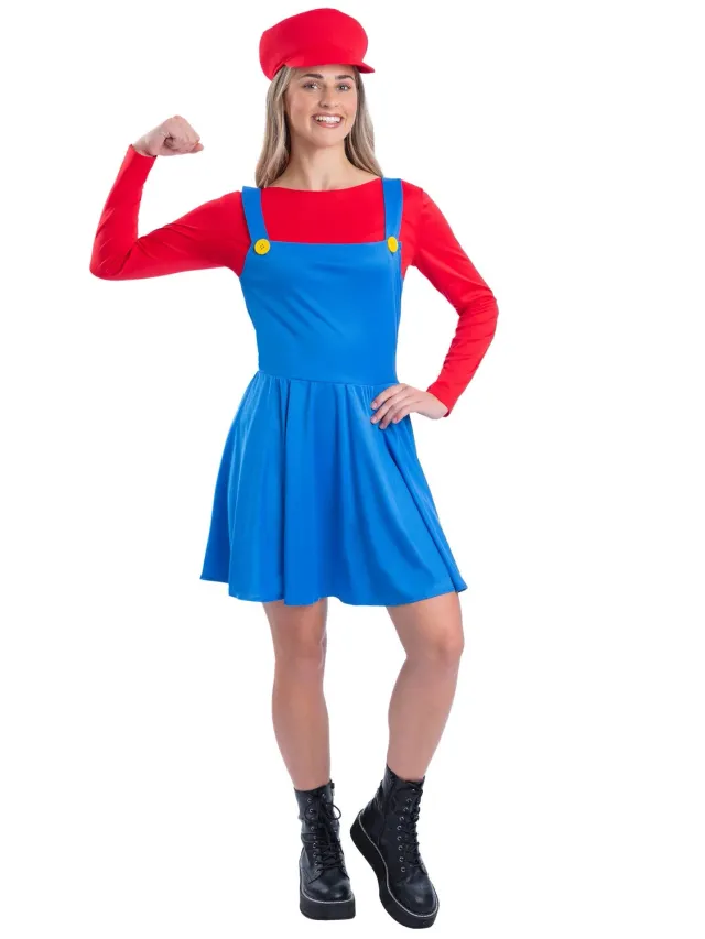 Smiffys Plumber Costume Dress costume idraulico donna taglia M