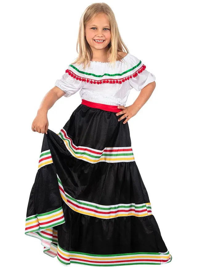 Funidelia Messicana costume bambina 10-12 anni Day of Dead