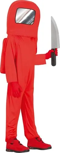 Guirca Astronauta Rosso Costume Taglia Unica con zaino