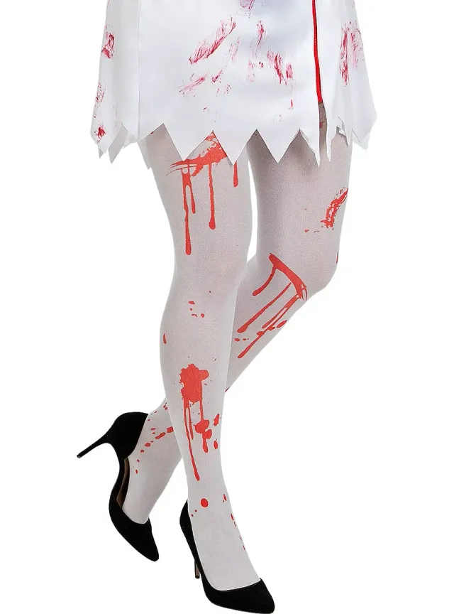 Funidelia Zombie collant donna bianco insanguinato
