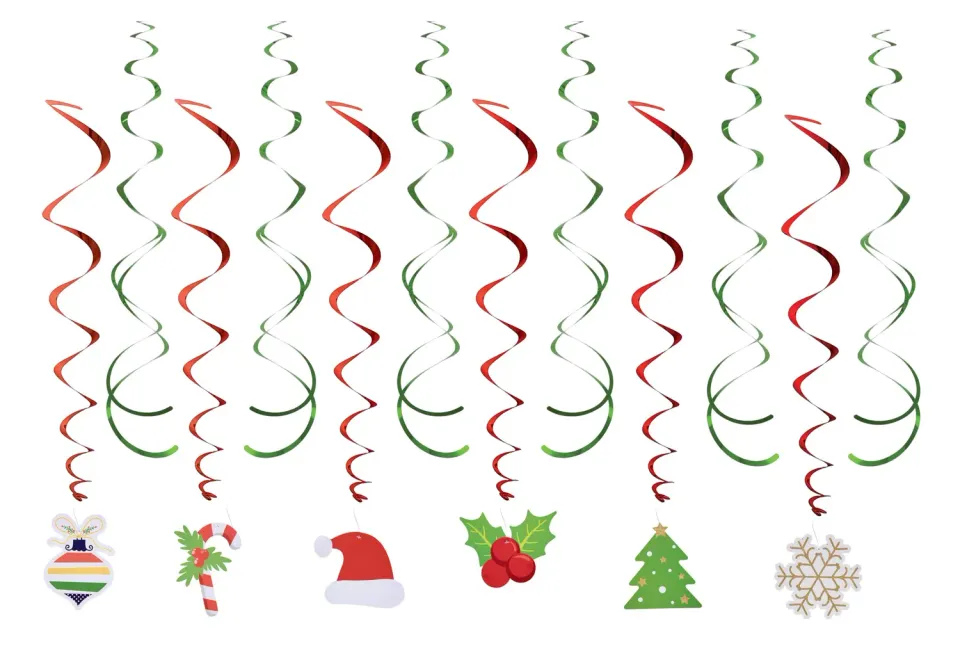 P'tit Clown 22835 spirali metallizzate Natale 12 pezzi