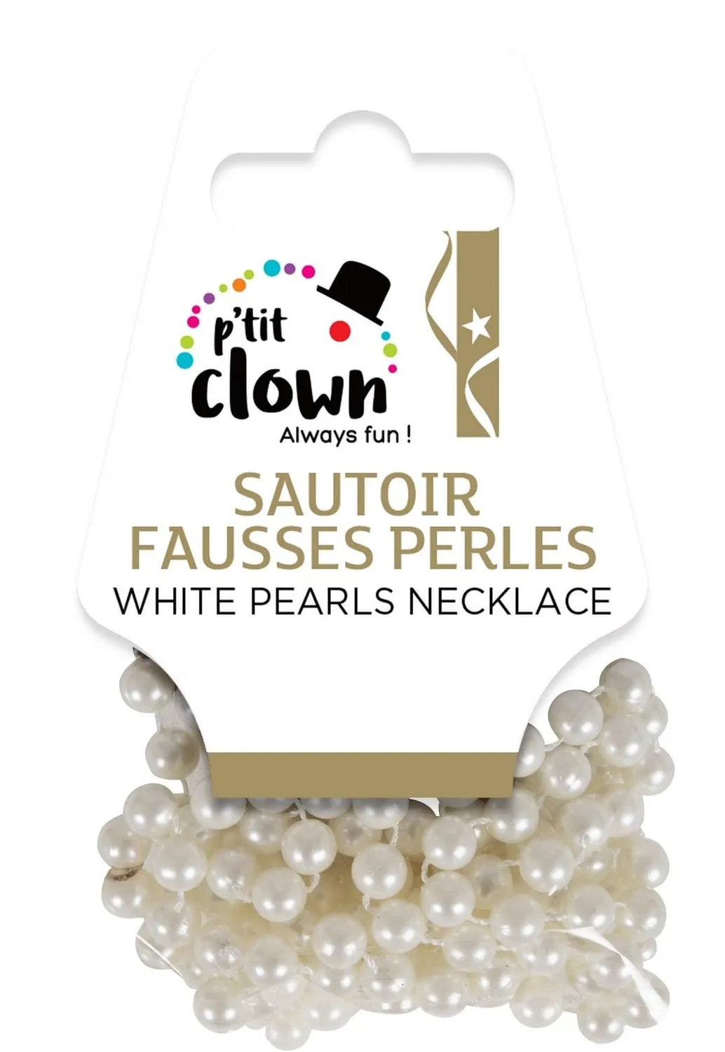 P'tit Clown 50106 collana perle rosse lunga 1,60 m