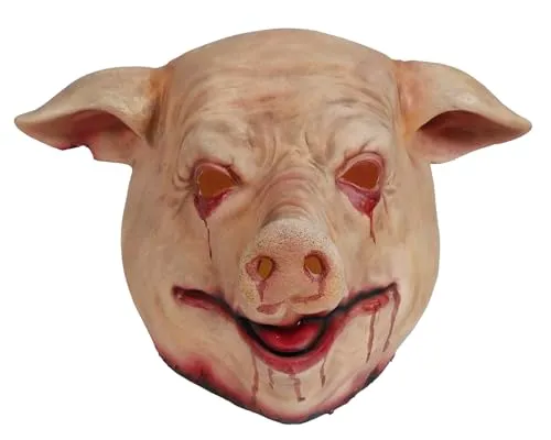 Fiestas Guirca Maschera Maiale Horror lattice beige adulti
