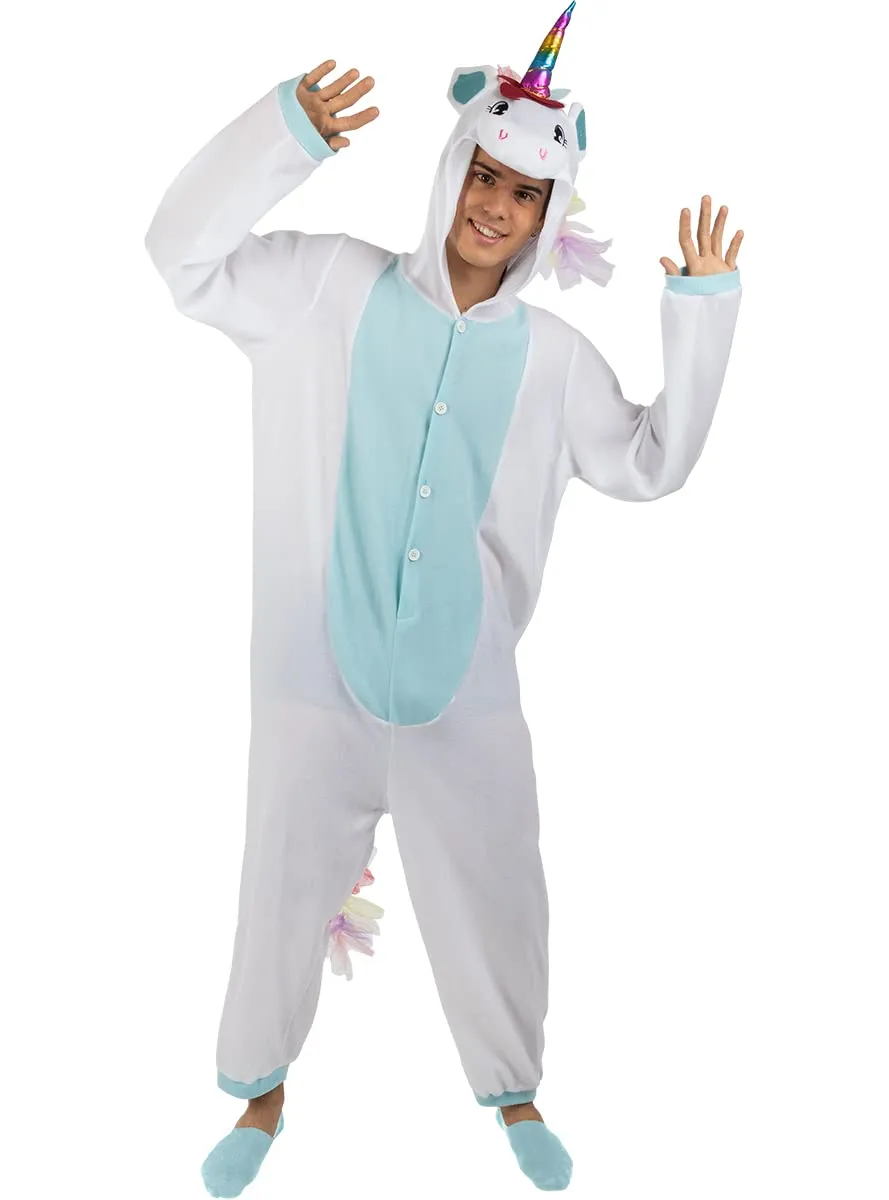 Funidelia Unicorno Blu Costume Adulto L-XL bianco