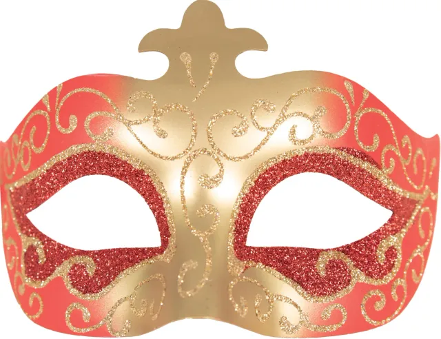 P'tit Clown Lupo Veneziano Plastica Oro Rosso Adulto