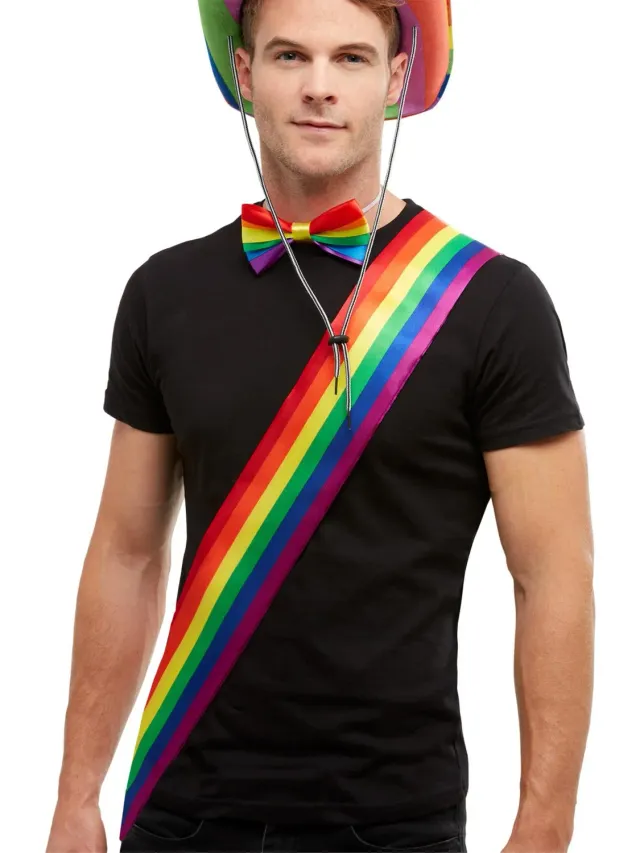 Smiffys Rainbow Fascia Arcobaleno Accessorio Pride Carnevale