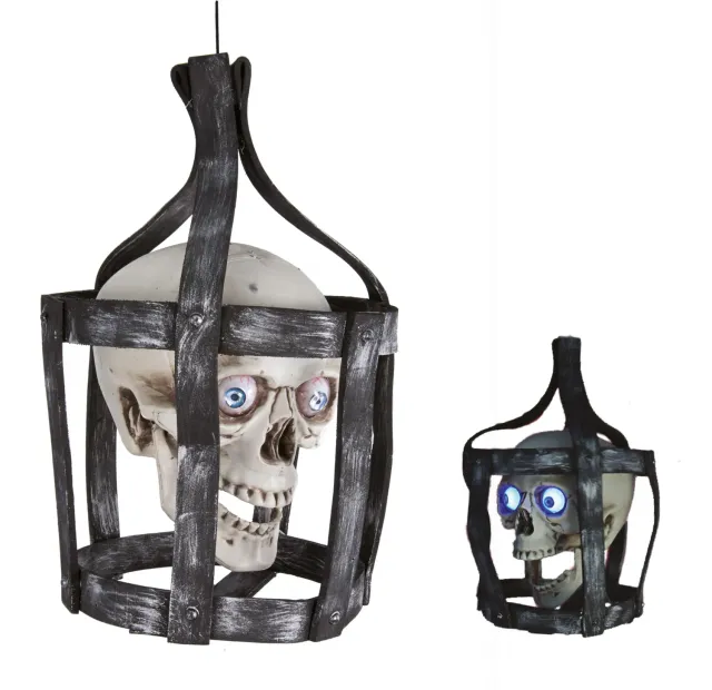 P'tit Clown 11436 teschio in gabbia animato 45 cm Halloween
