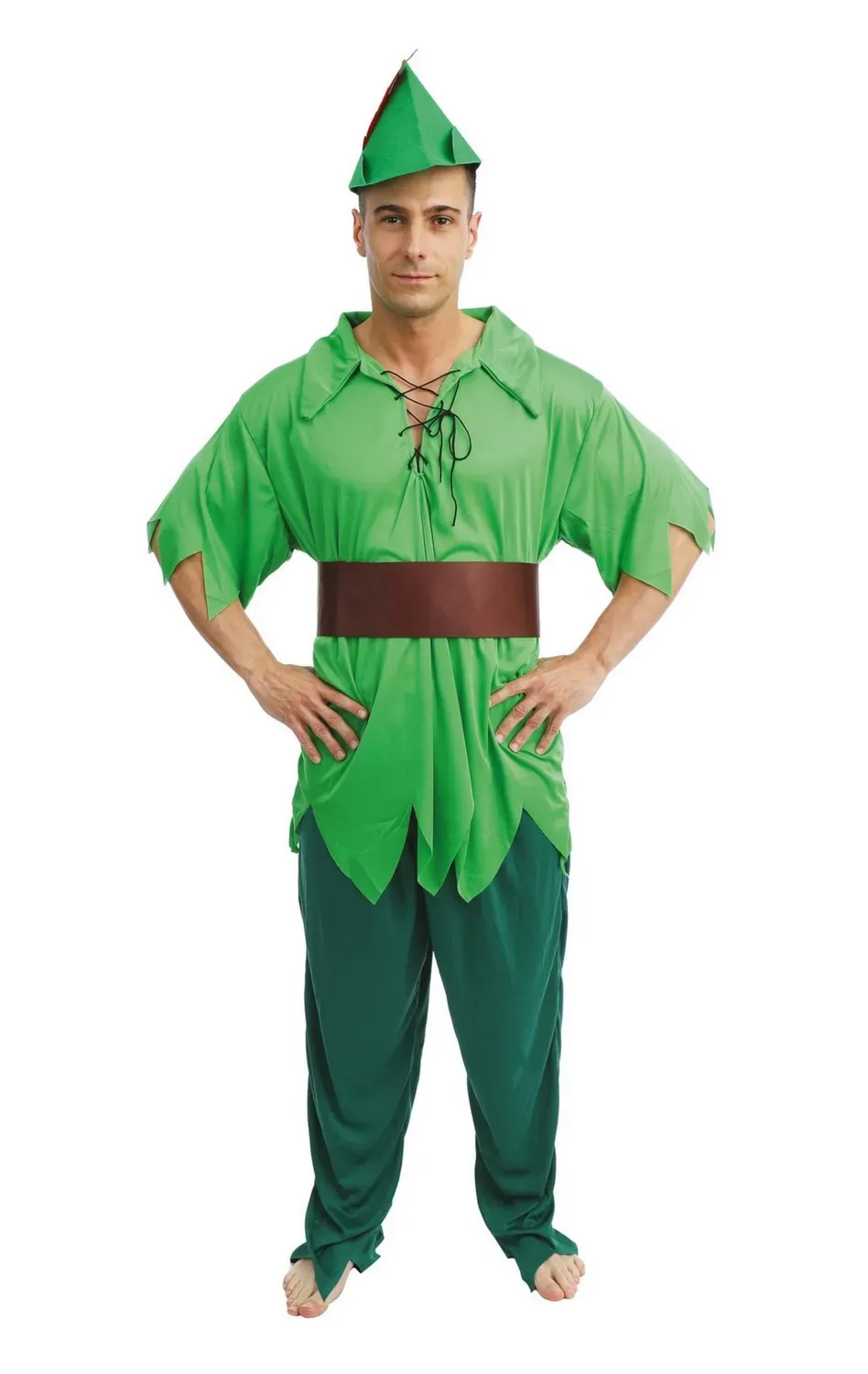 P'tit Clown Peter costume adulto verde Carnevale fiaba