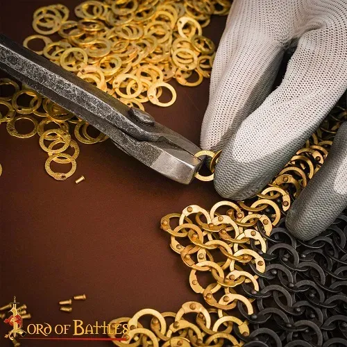 La Bottega di Merlino Anelli Piatti Ottone 9 mm 200 g rivetti