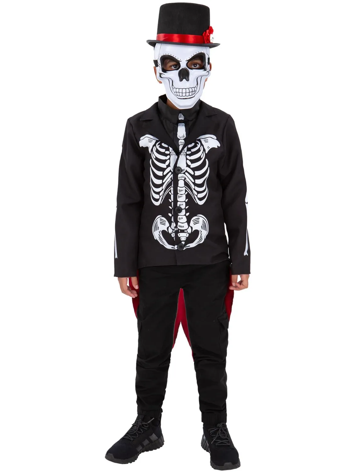 Smiffys Senor Skeleton costume scheletro bimbo 7-9 anni