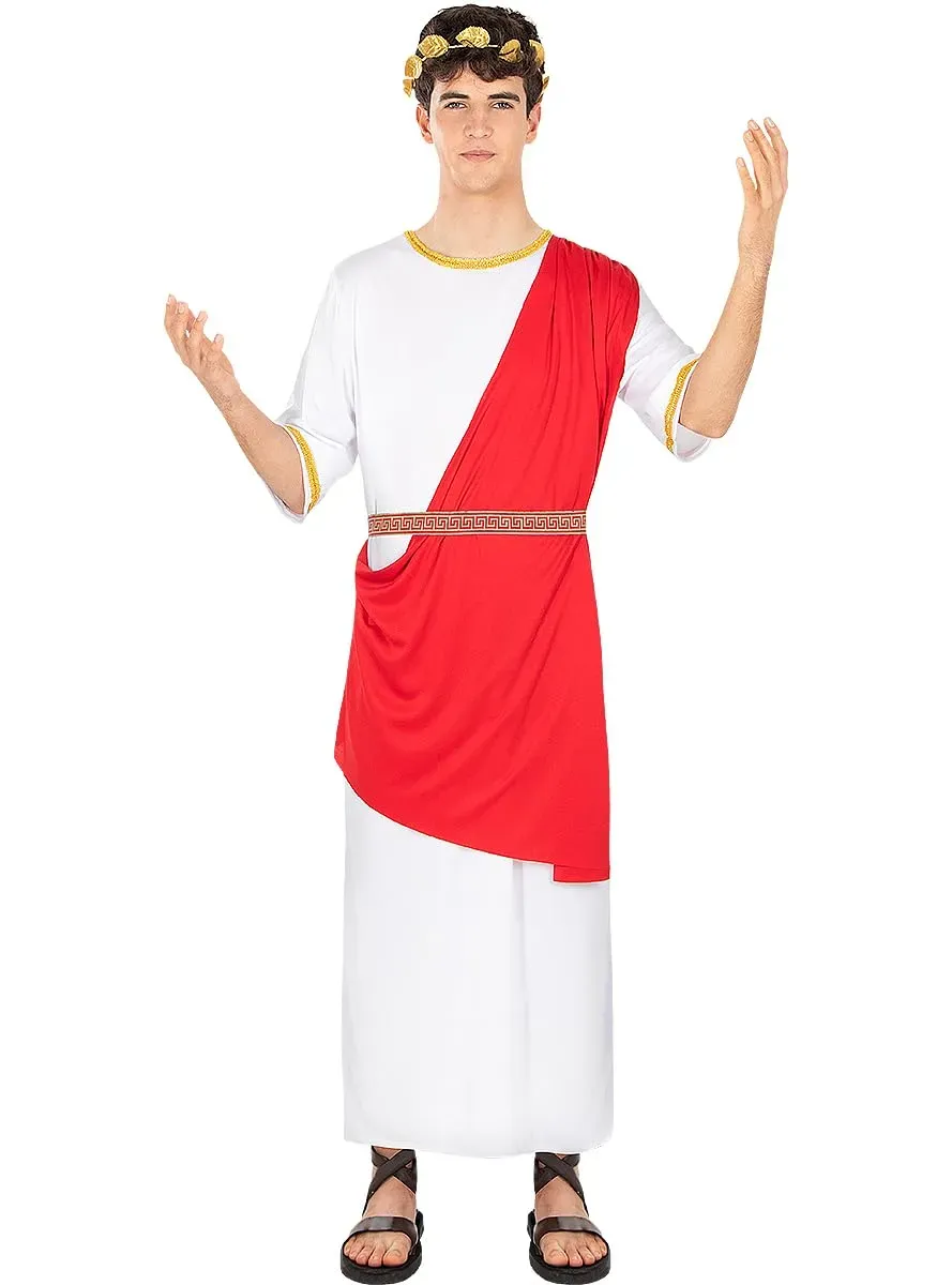 Funidelia Costume da Romano Uomo S-M Marrone
