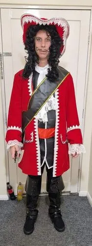 Smiffys Authentic Pirate Captain costume uomo rosso