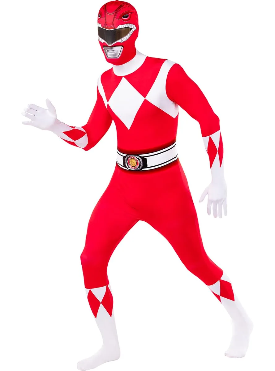 Funidelia Power Ranger rosso costume uomo M tuta maschera