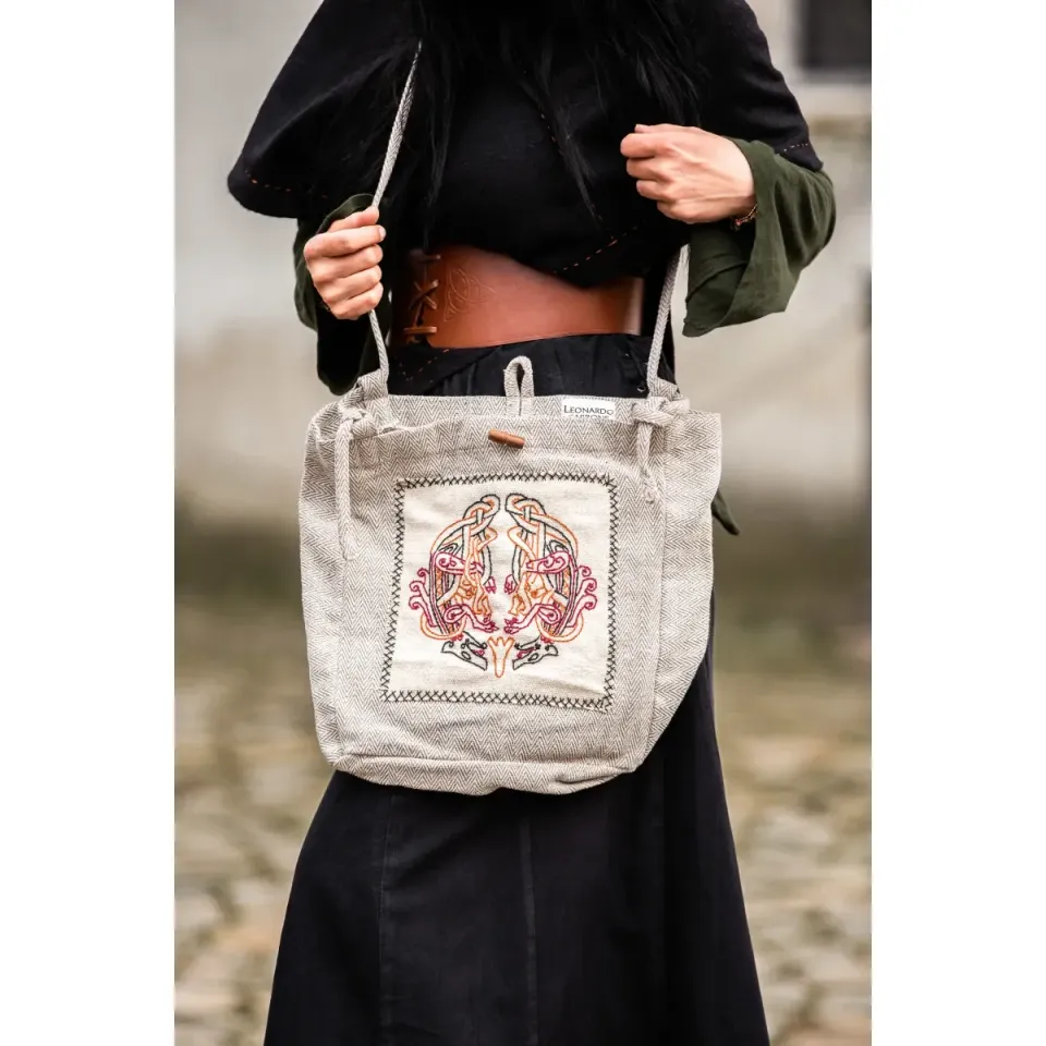 La Bottega di Merlino Borsa Tora natural tracolla in cotone