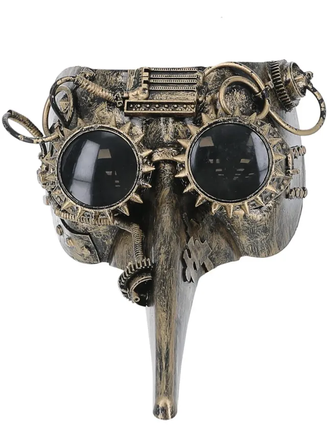 Smiffys Steampunk maschera medico peste bronzo adulto