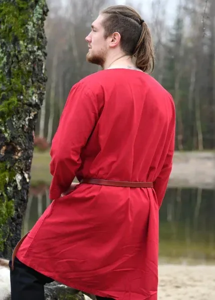 La Bottega di Merlino Romana tunica rossa cotone 100% costume