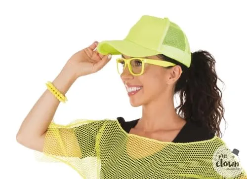 P'tit Clown Bracciale Punk Giallo Fluo Taglia Unica