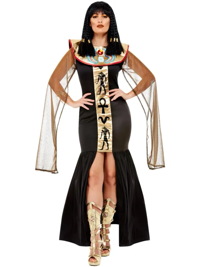 Smiffys Egyptian Goddess costume donna nero taglia S Cleopatra
