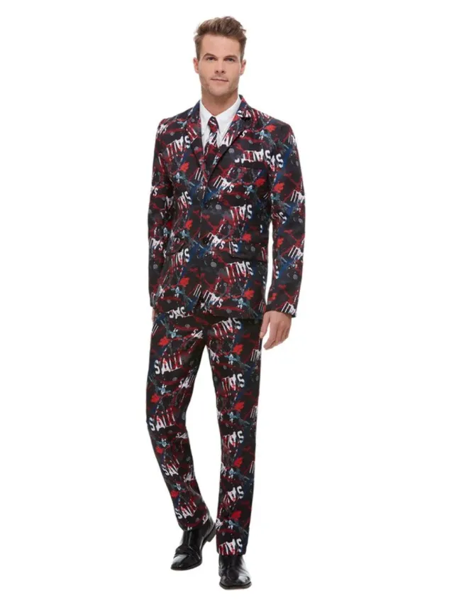 Smiffys Stand Out Suits SAW Costume uomo giacca e cravatta