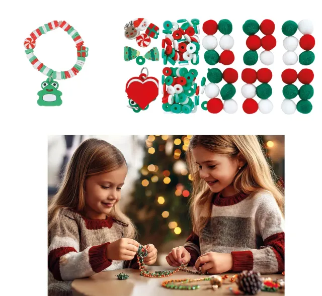 Fiestas Guirca kit braccialetti natalizi bambini e adulti