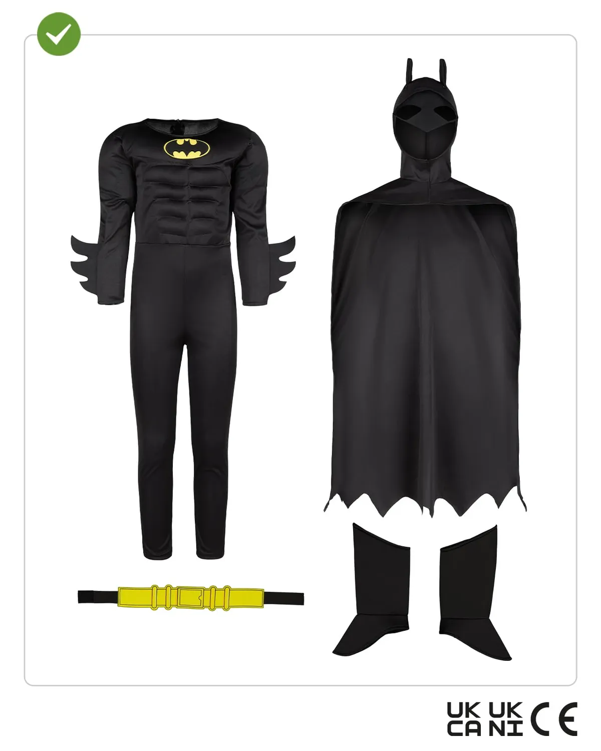 Funidelia Batman costume bambino 3-4 anni completo