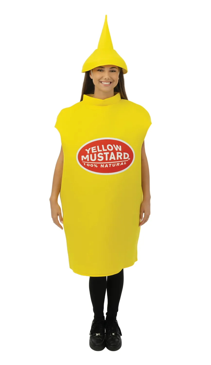 P'tit Clown costume bottiglia Ketchup adulto taglia unica tunica