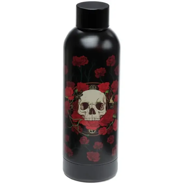 La Bottega di Merlino Borraccia termica Rose e Teschi 530ml