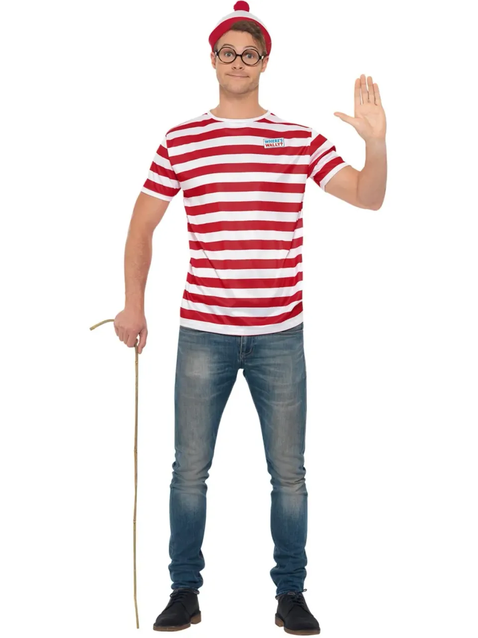 Smiffys Where's Wally Kit Costume Uomo M a Righe