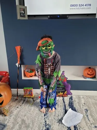 Smiffys Zombie Gamer costume bambino M maschera
