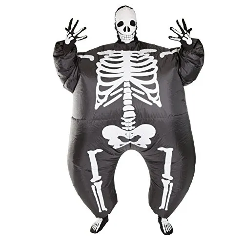 Bodysocks Scheletro costume gonfiabile adulti con maschera