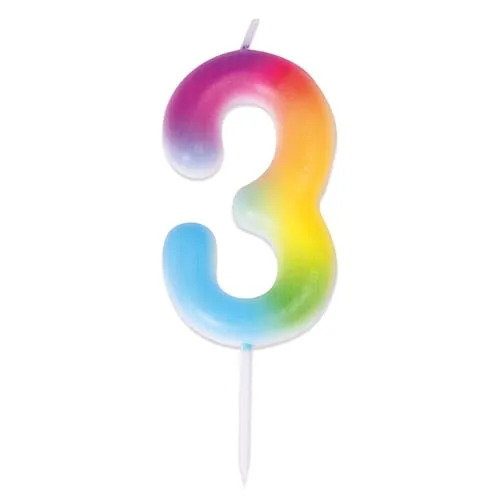 P'tit Clown 23943 candela numero 3 multicolore