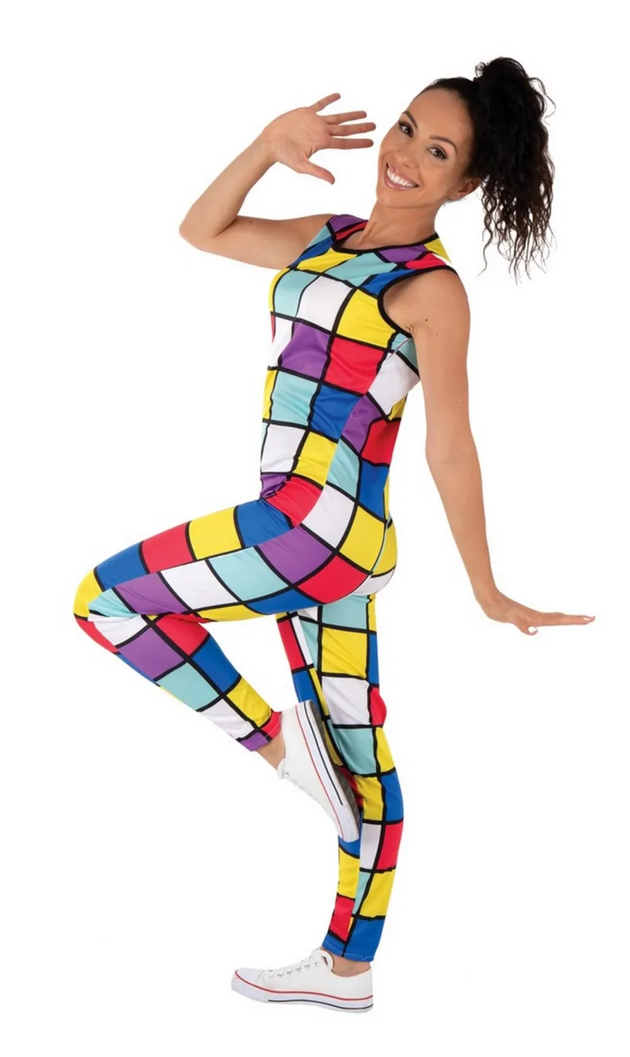 P'tit Clown Tuta Fluo Costume Adulto L-XL