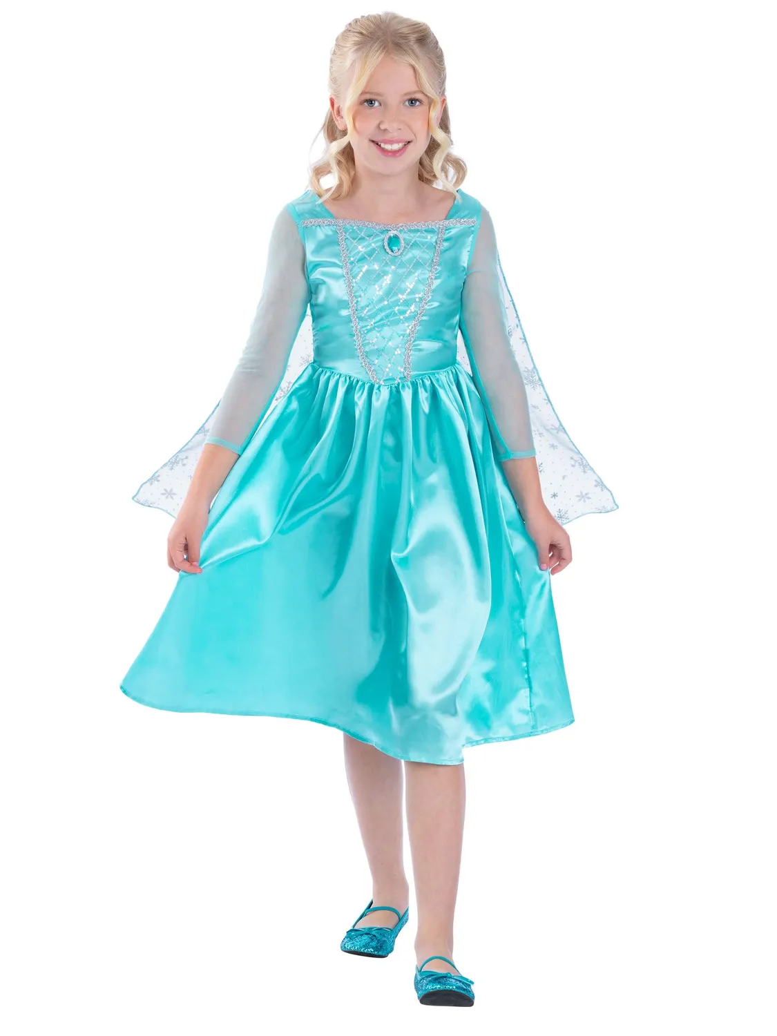 Smiffys Ice Princess costume bambina teal 7-9 anni