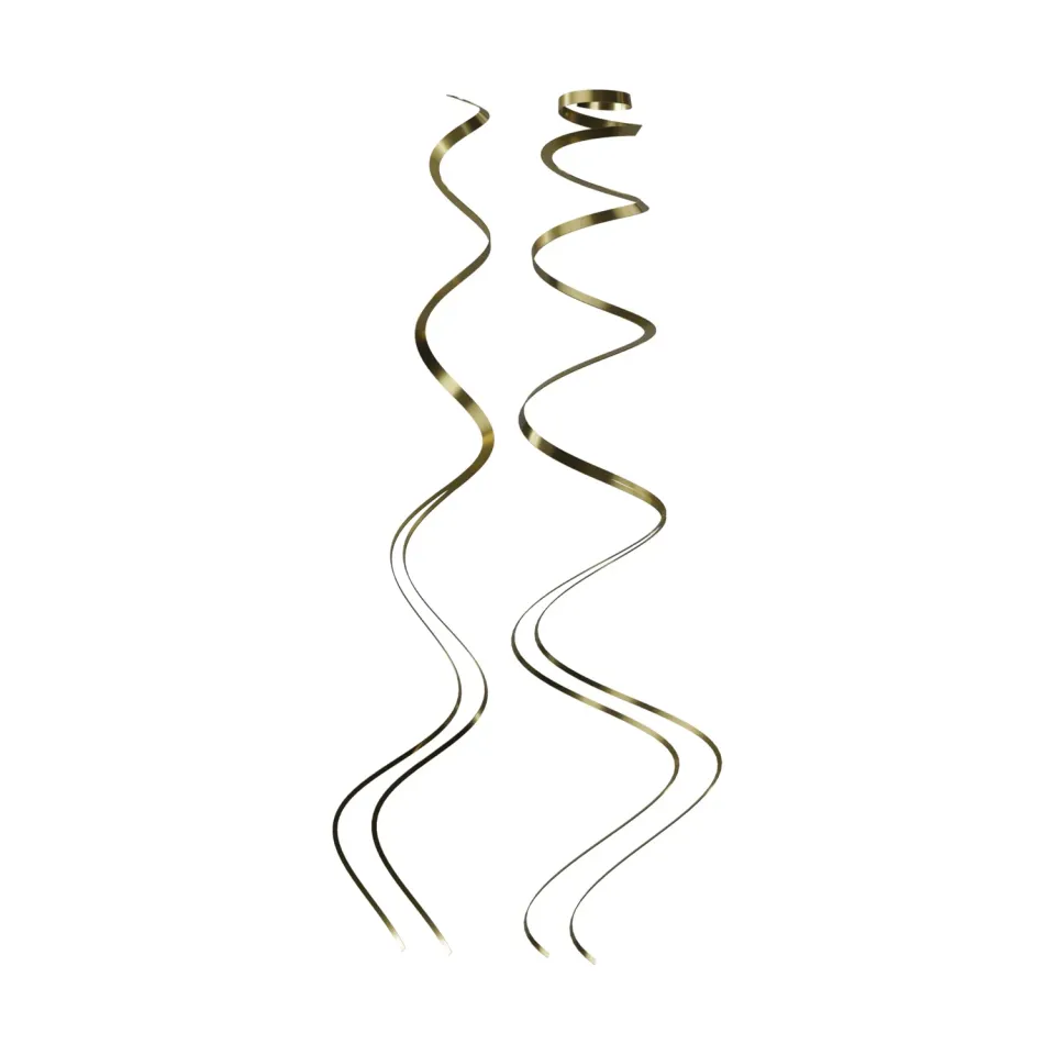 P'tit Clown spirali metallizzate oro 12 pezzi festa