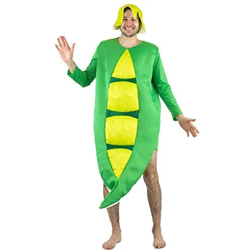 Bodysocks Pisello costume adulto baccello verde