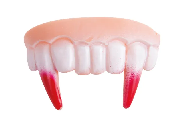 P'tit Clown Dentiera Vampiro Insanguinata trucco rosso adulto