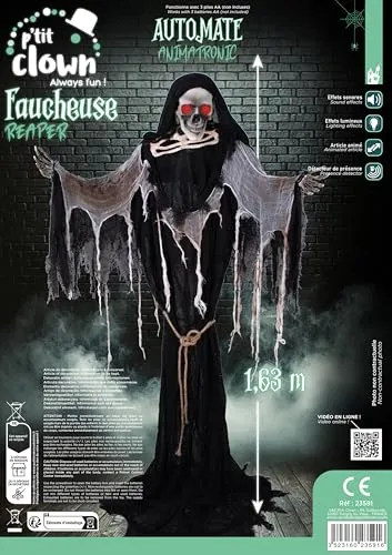 P'tit Clown 23591 mietitore animatronico 163 cm luminoso