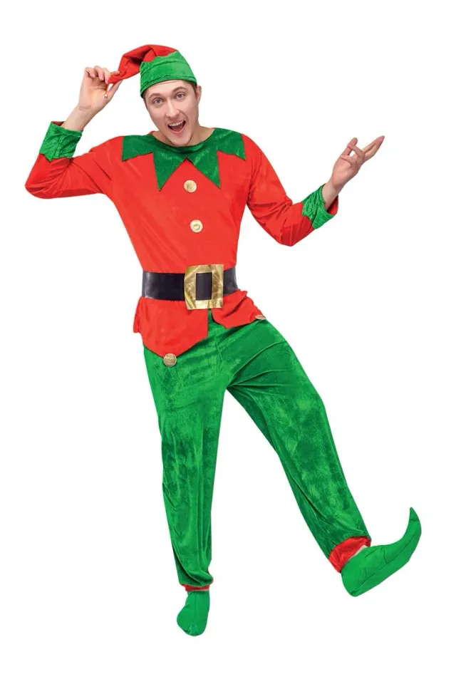 P'tit Clown Elfo costume uomo folletto Natale festa