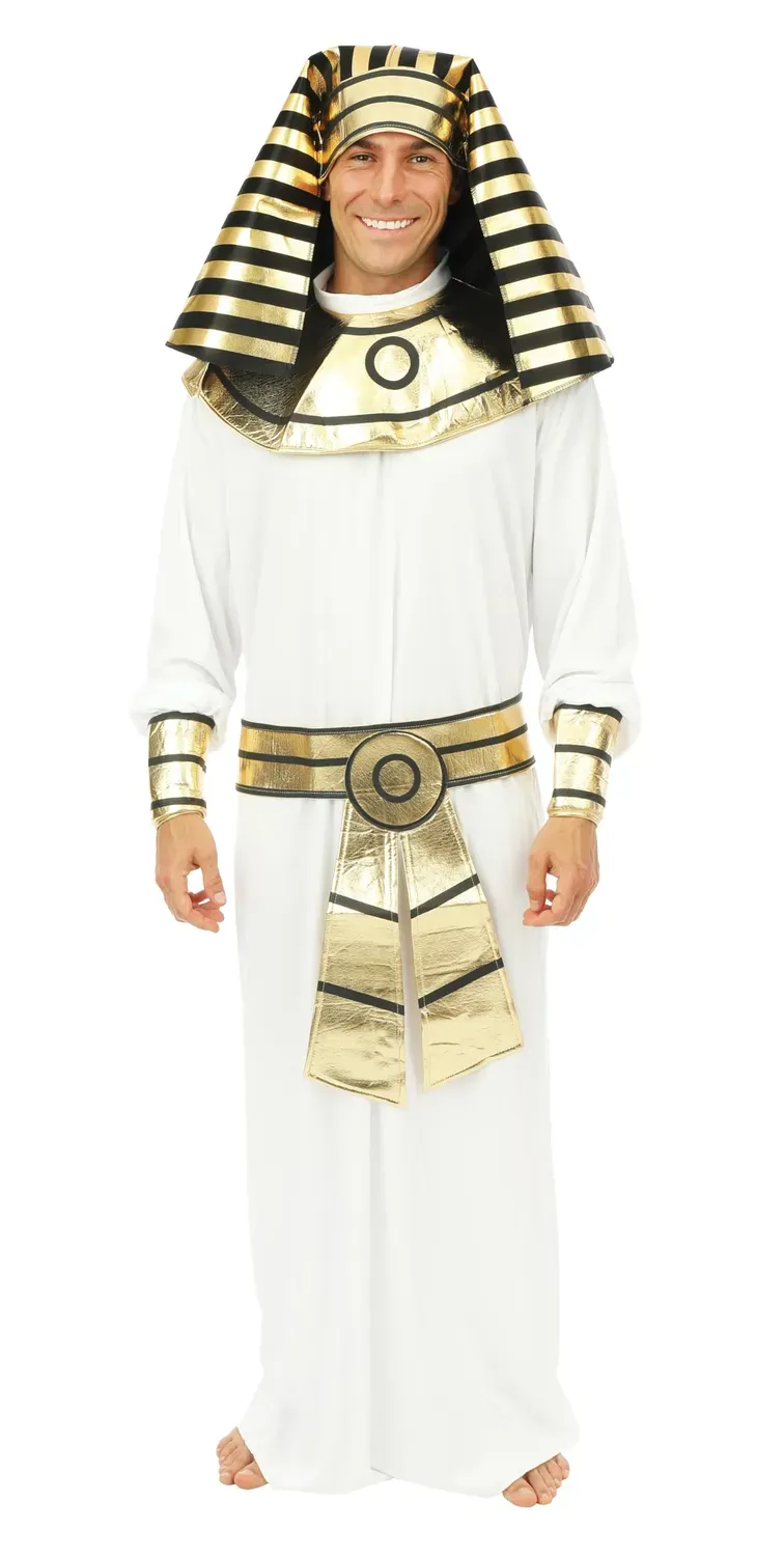 P'tit Clown costume faraone adulto bianco egiziano
