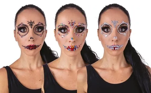 P'tit Clown Halloween I strass adesivi viso modello casuale