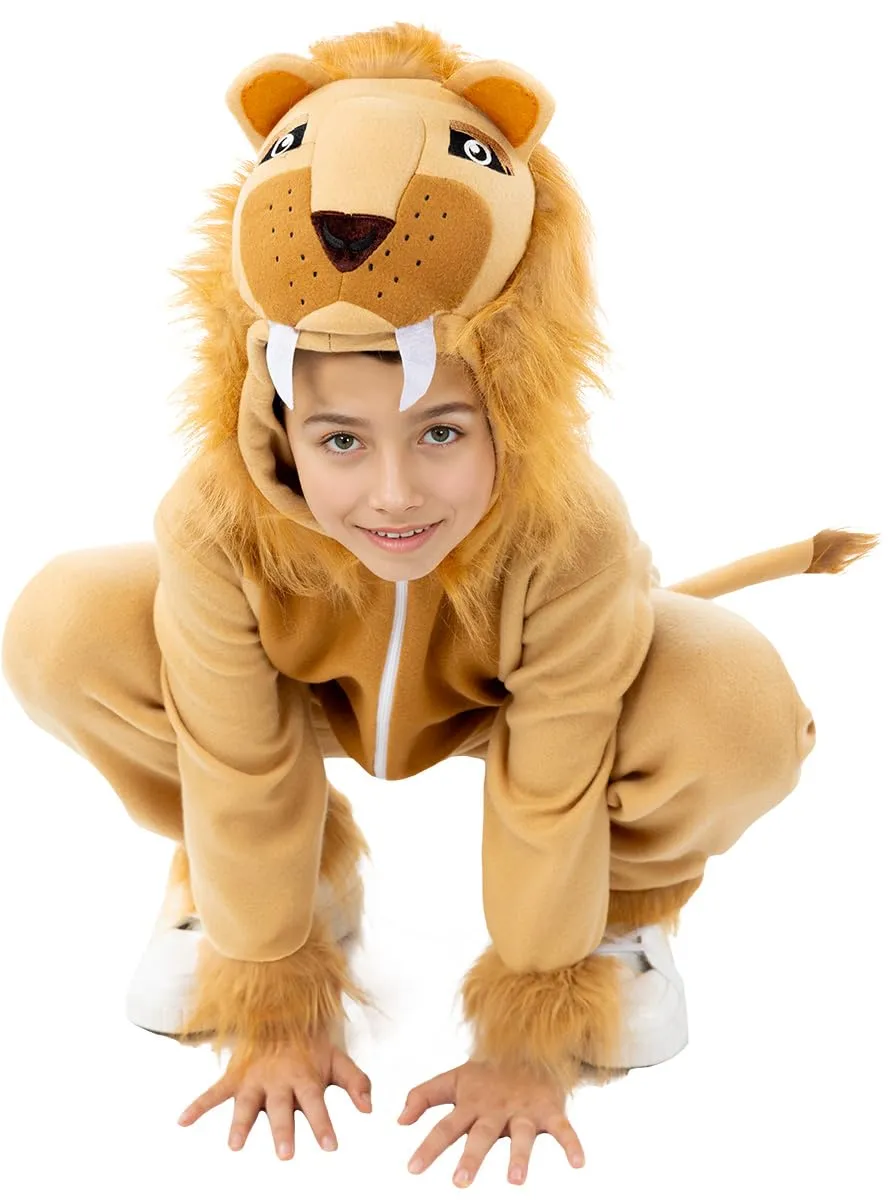 Funidelia Costume da Leone Bambini 3-4 Anni Marrone