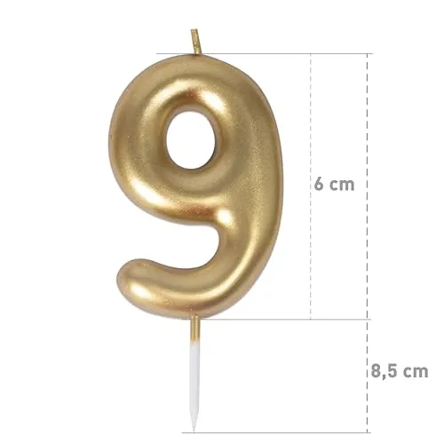 P'tit Clown 23939 candelina compleanno oro numero 9