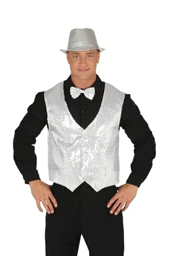 Fiestas Guirca Gilet Paillettes Argento 17350
