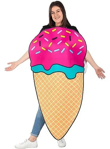 Funidelia Gelato Costume Cibo Unisex Taglia Unica marrone