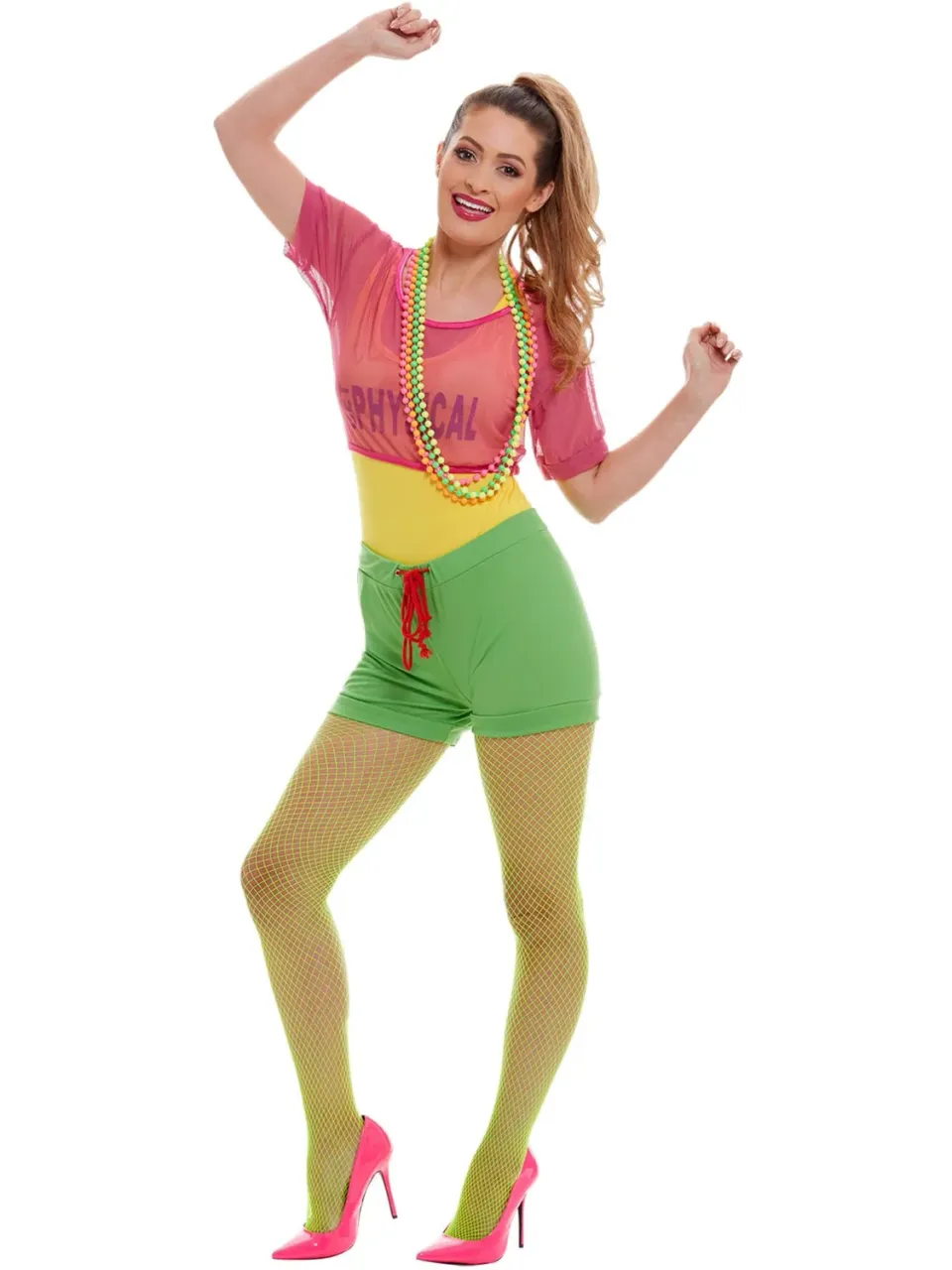 Smiffys Let’s Get Physical Girl costume anni 80 multicolore