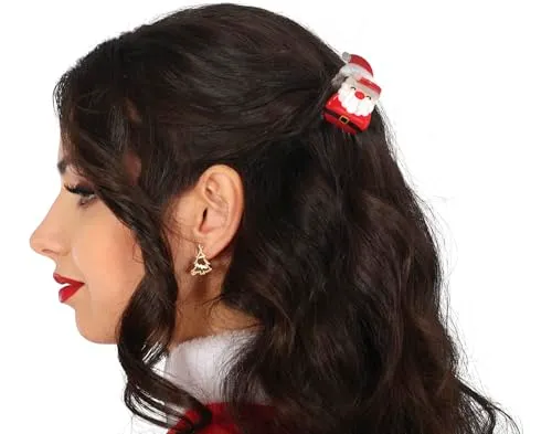 Fiestas Guirca fermaglio capelli albero Natale verde 3,5 cm