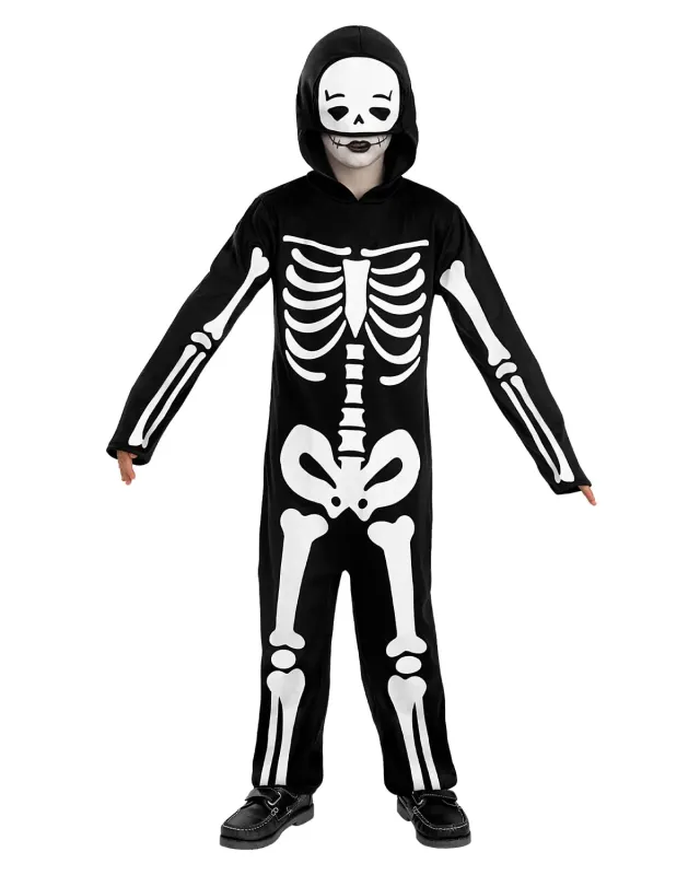 Funidelia Costume Scheletro bambino con accessori nero