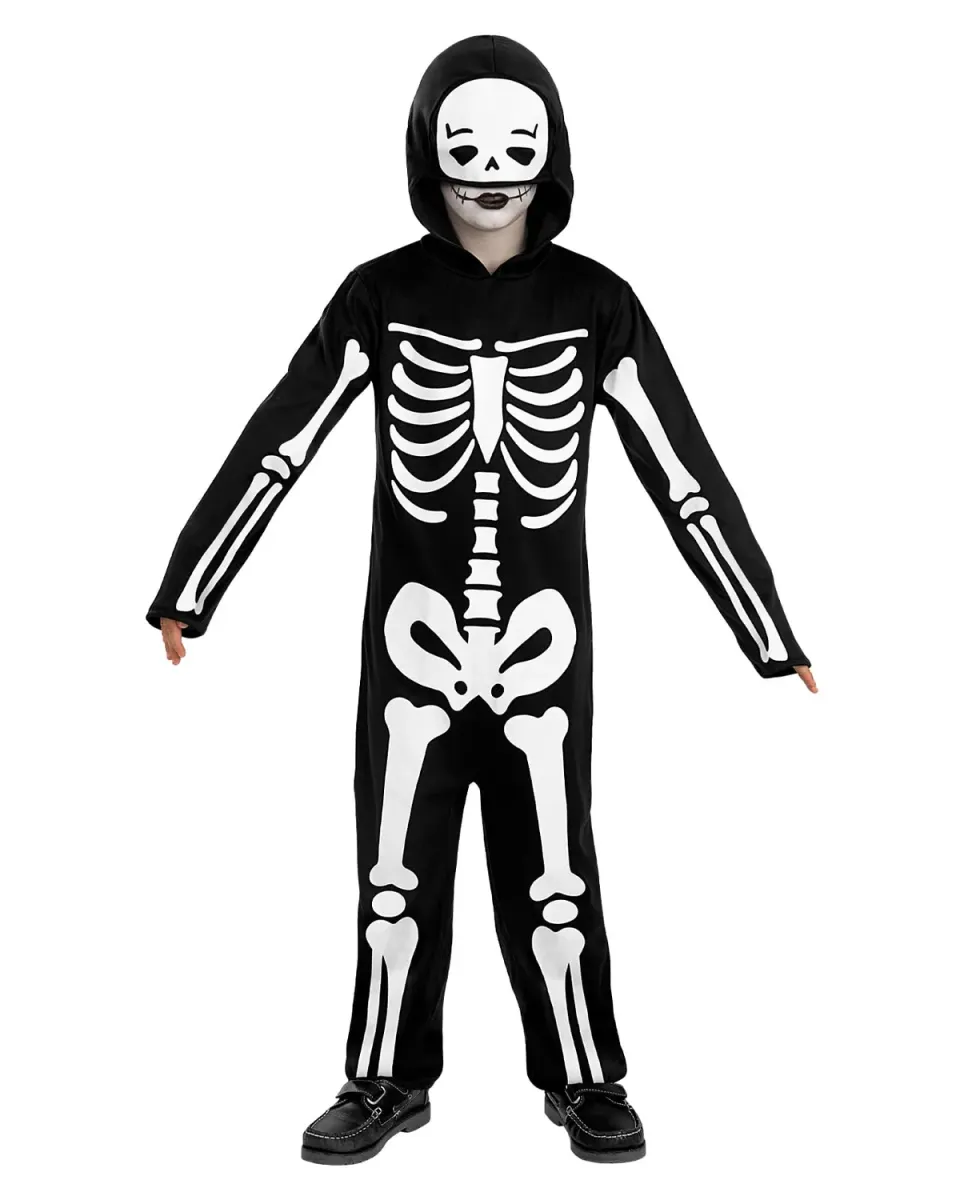 Funidelia Costume Scheletro bambino con accessori nero