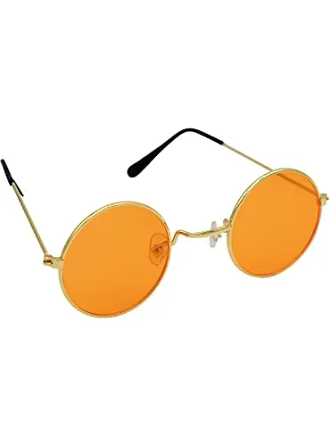 Funidelia Occhiali Hippie Accessorio Costume Arancione Anni 60